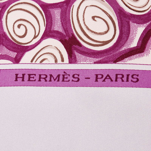 エルメス カレ90 Ceramique ottomane 陶磁器  スカーフ パープル シルク レディース HERMES 【中古】