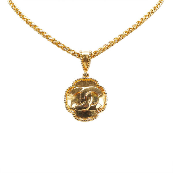 シャネル ヴィンテージ フラワー ココマーク ネックレス ゴールド メッキ レディース CHANEL 【中古】