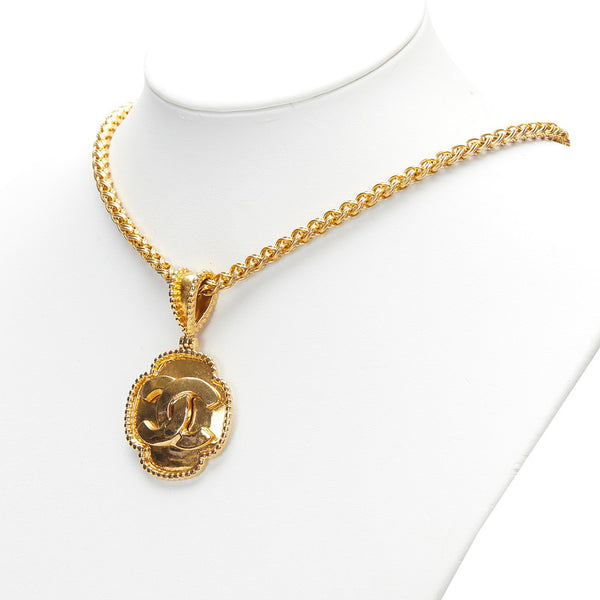 シャネル ヴィンテージ フラワー ココマーク ネックレス ゴールド メッキ レディース CHANEL 【中古】