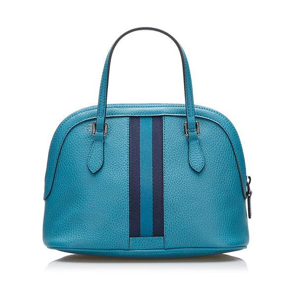 グッチ シェリーライン ハンドバッグ ショルダーバッグ 2WAY 341504 ブルー レザー レディース GUCCI 【中古】