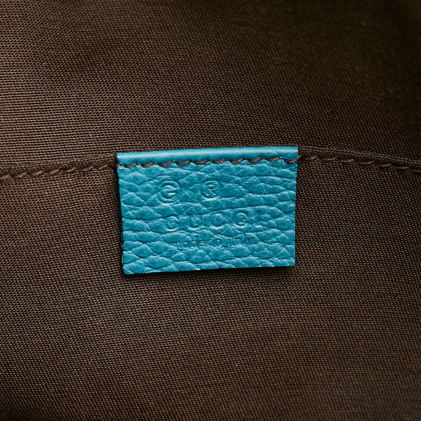 グッチ シェリーライン ハンドバッグ ショルダーバッグ 2WAY 341504 ブルー レザー レディース GUCCI 【中古】