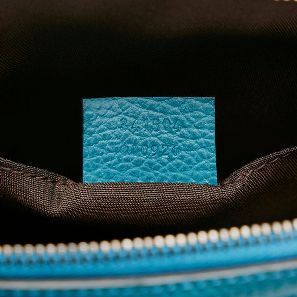 グッチ シェリーライン ハンドバッグ ショルダーバッグ 2WAY 341504 ブルー レザー レディース GUCCI 【中古】