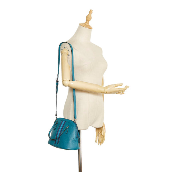 グッチ シェリーライン ハンドバッグ ショルダーバッグ 2WAY 341504 ブルー レザー レディース GUCCI 【中古】