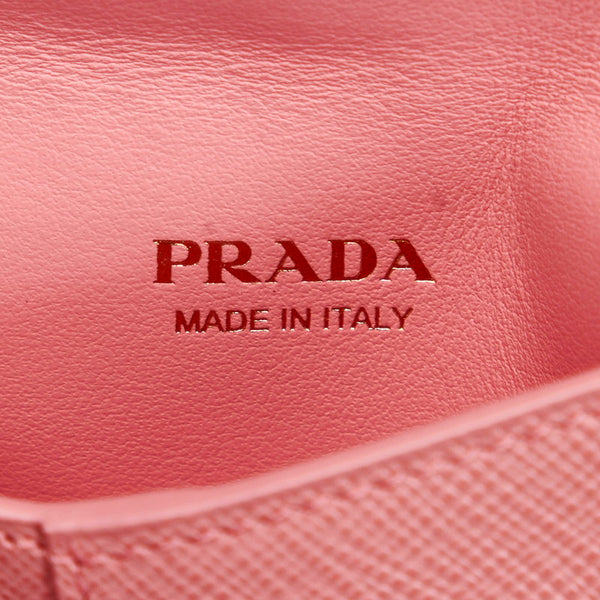 プラダ サフィアーノ ポーチ 3点セット 1MF014 レッド ピンク レザー レディース PRADA 【中古】