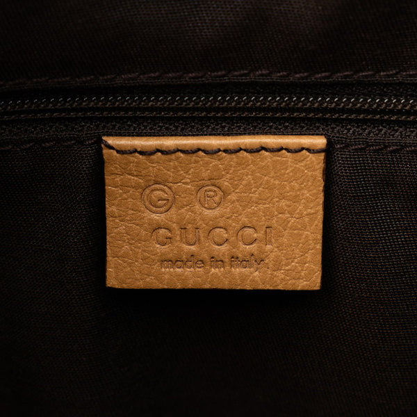 グッチ タッセル 編み込み ワンショルダーバッグ 336659 キャメル ブラウン レザー レディース GUCCI 【中古】