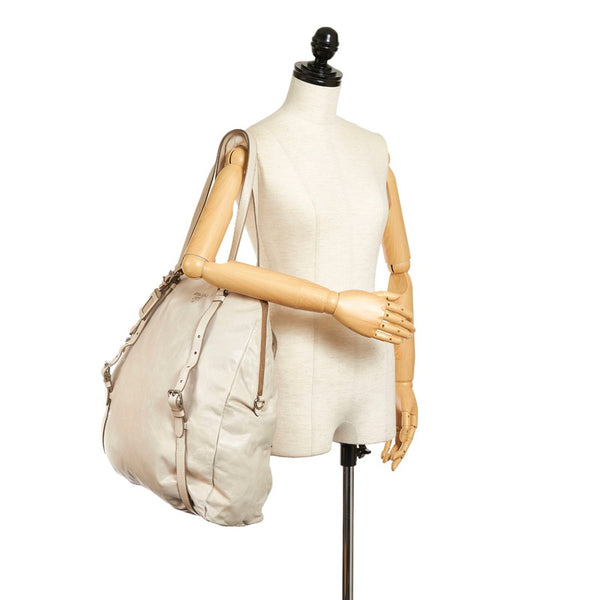 プラダ トートバッグ ホワイト レザー レディース PRADA 【中古】