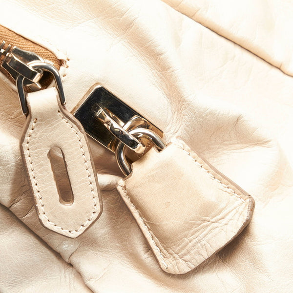 プラダ トートバッグ ホワイト レザー レディース PRADA 【中古】
