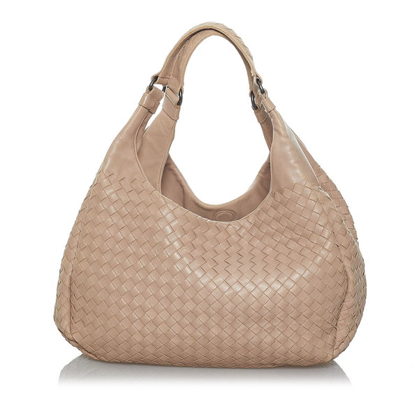 ボッテガヴェネタ イントレチャート ショルダーバッグ ベージュ レザー レディース BOTTEGAVENETA 【中古】