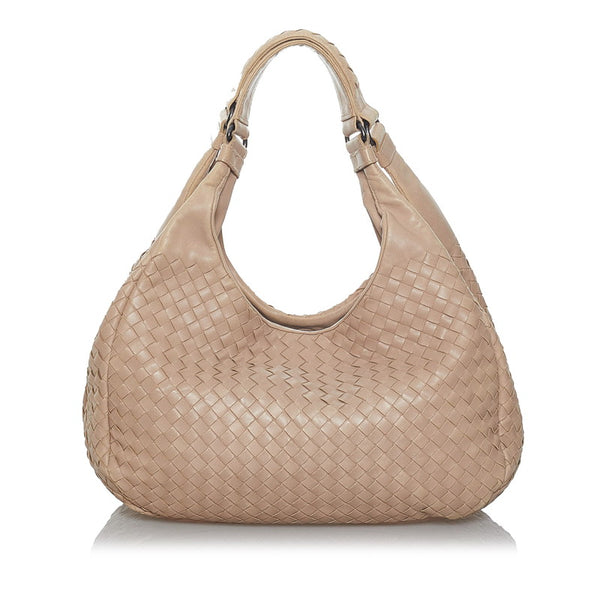 ボッテガヴェネタ イントレチャート ショルダーバッグ ベージュ レザー レディース BOTTEGAVENETA 【中古】