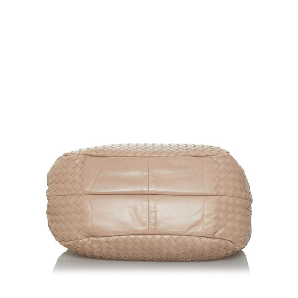 ボッテガヴェネタ イントレチャート ショルダーバッグ ベージュ レザー レディース BOTTEGAVENETA 【中古】