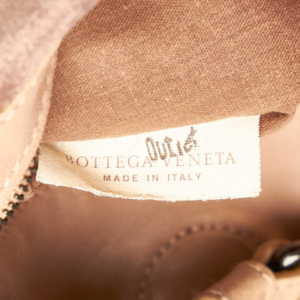 ボッテガヴェネタ イントレチャート ショルダーバッグ ベージュ レザー レディース BOTTEGAVENETA 【中古】