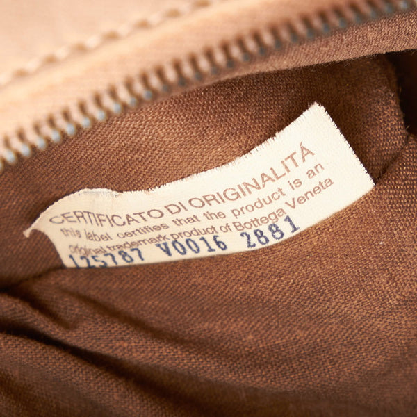 ボッテガヴェネタ イントレチャート ショルダーバッグ ベージュ レザー レディース BOTTEGAVENETA 【中古】