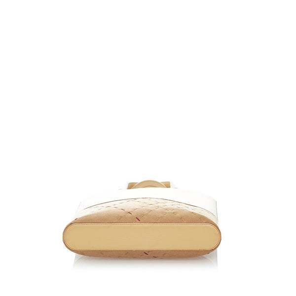 バーバリー トートバッグ ベージュ レザー スウェード レディース BURBERRY 【中古】