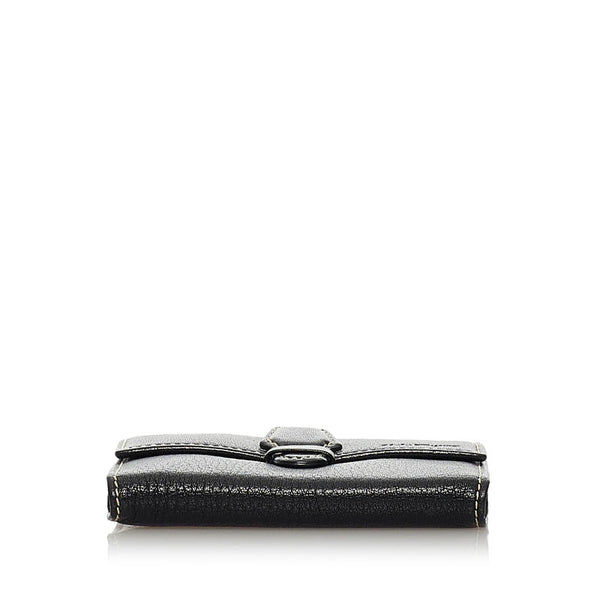 サルヴァトーレフェラガモ 二つ折り財布 KD 66 8599 ブラック レザー レディース Salvatore Ferragamo 【中古】