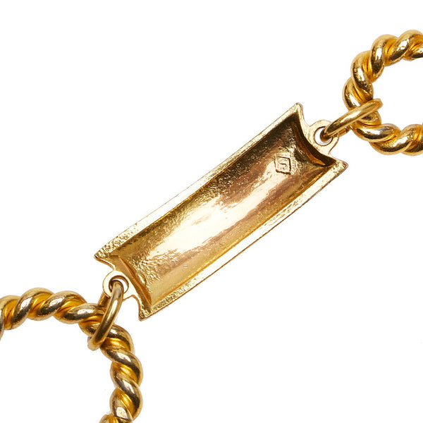 グッチ チェーンベルト ゴールド レッド メッキ レディース GUCCI 【中古】