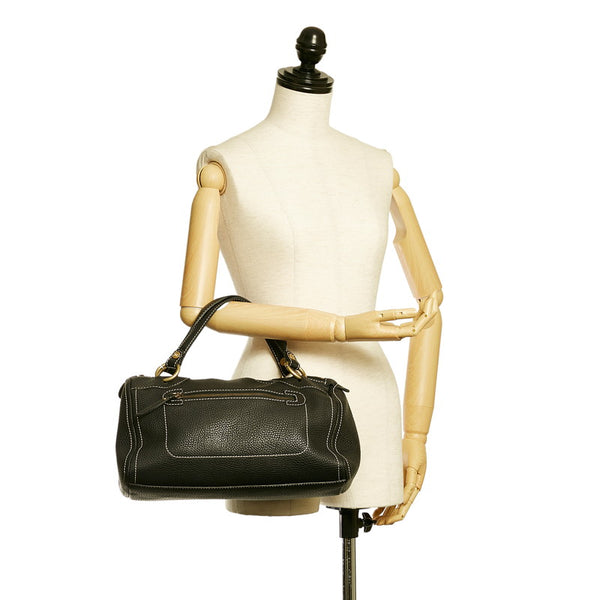 セリーヌ ハンドバッグ ブラック レザー レディース CELINE 【中古】