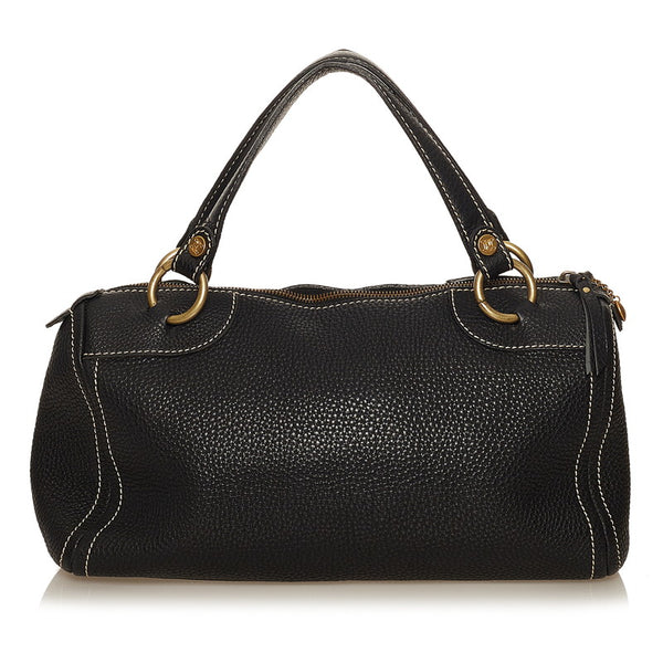 セリーヌ ハンドバッグ ブラック レザー レディース CELINE 【中古】