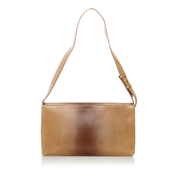 サルヴァトーレフェラガモ ガンチーニ ショルダーバッグ AQ-21 8793 ベージュ レザー レディース Salvatore Ferragamo 【中古】