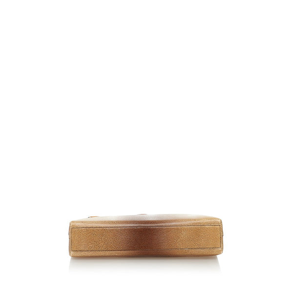 サルヴァトーレフェラガモ ガンチーニ ショルダーバッグ AQ-21 8793 ベージュ レザー レディース Salvatore Ferragamo 【中古】