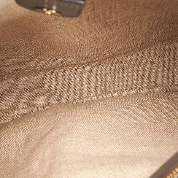 グッチ マイクログッチシマ 510291 グレー レザー ハンドバッグ ショルダーバッグ 2WAY レディース GUCCI 【中古】