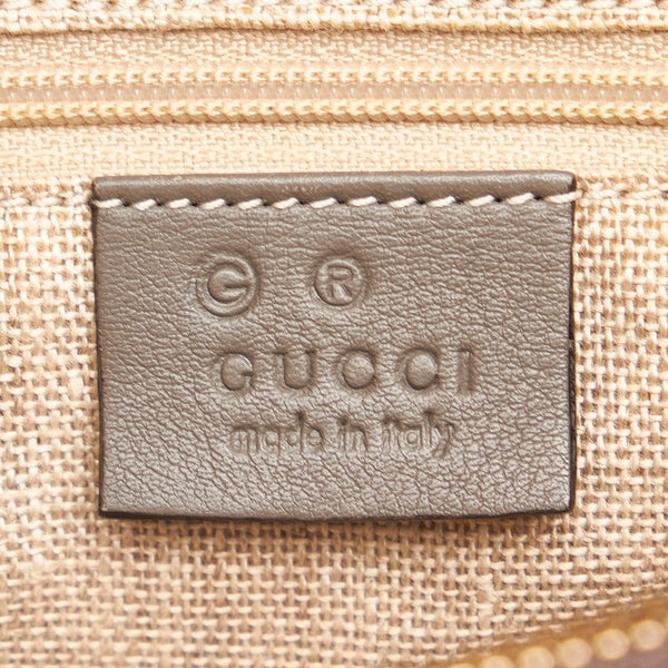 グッチ マイクログッチシマ 510291 グレー レザー ハンドバッグ ショルダーバッグ 2WAY レディース GUCCI 【中古】
