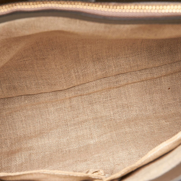 グッチ マイクログッチシマ 510291 グレー レザー ハンドバッグ ショルダーバッグ 2WAY レディース GUCCI 【中古】