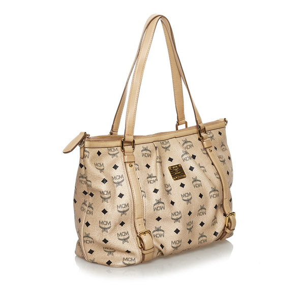 エム シー エム ヴィセトス ハンドバッグ ショルダーバッグ 2WAY ベージュ レザー レディース MCM 【中古】