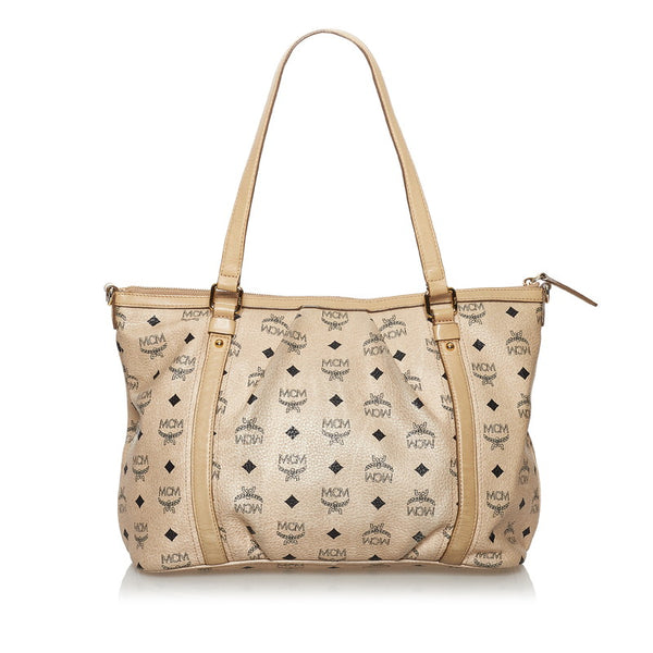エム シー エム ヴィセトス ハンドバッグ ショルダーバッグ 2WAY ベージュ レザー レディース MCM 【中古】