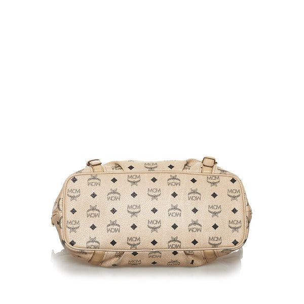 エム シー エム ヴィセトス ハンドバッグ ショルダーバッグ 2WAY ベージュ レザー レディース MCM 【中古】