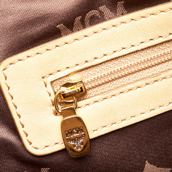 エム シー エム ヴィセトス ハンドバッグ ショルダーバッグ 2WAY ベージュ レザー レディース MCM 【中古】