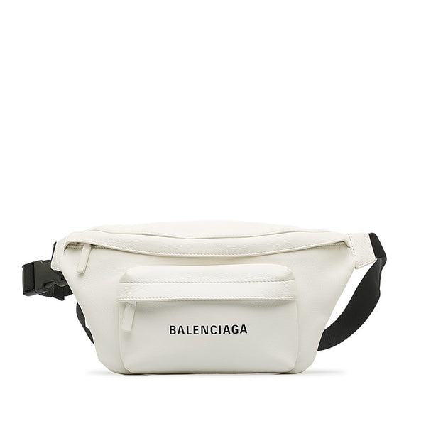 バレンシアガ ボディバッグ ウエストバッグ 552376 ホワイト レザー レディース BALENCIAGA 【中古】