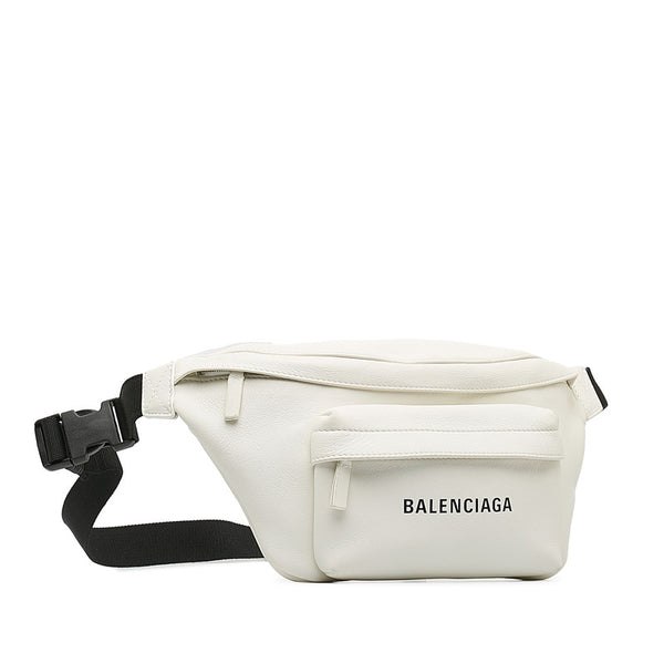 バレンシアガ ボディバッグ ウエストバッグ 552376 ホワイト レザー レディース BALENCIAGA 【中古】
