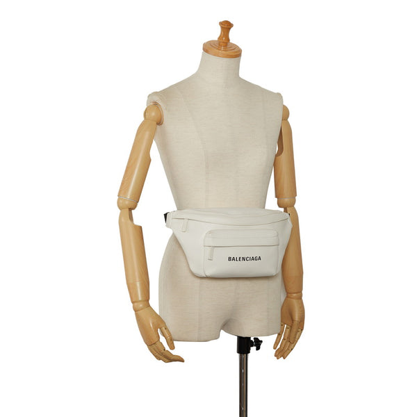 バレンシアガ ボディバッグ ウエストバッグ 552376 ホワイト レザー レディース BALENCIAGA 【中古】