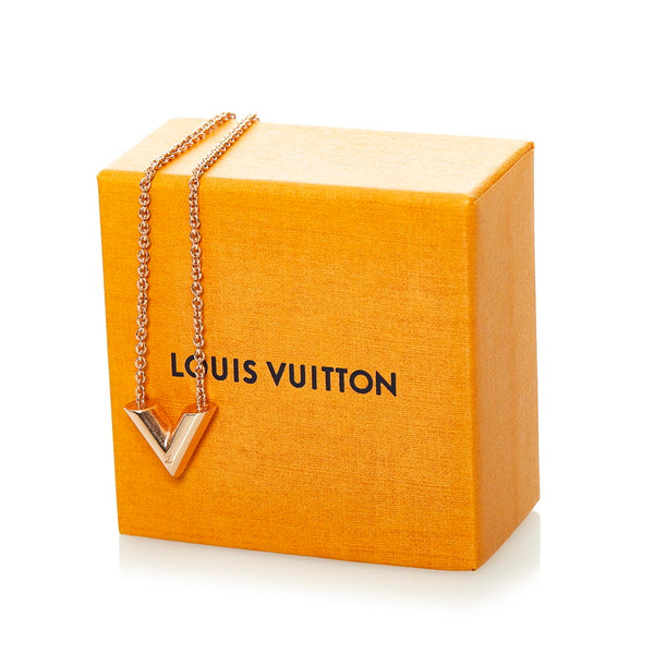 ルイ ヴィトン コリエ エセンシャルV ネックレス M80137  ローズゴールド 真鍮 レディース LOUIS VUITTON 【中古】