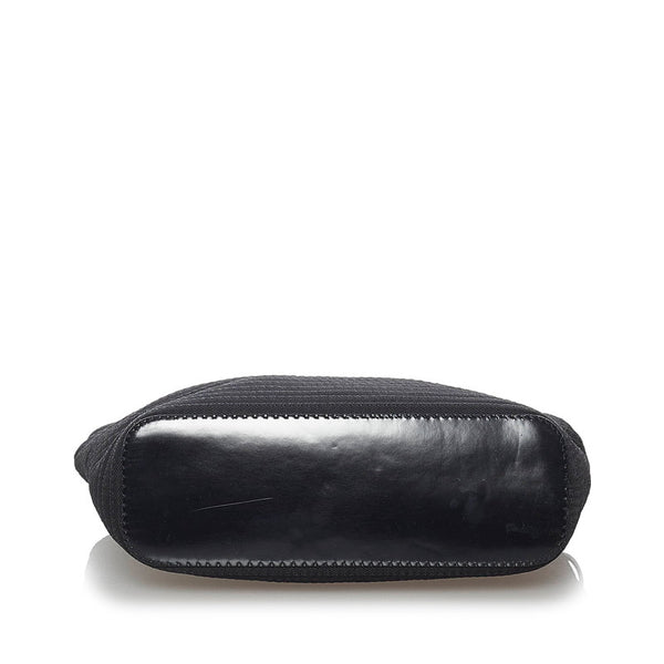 グッチ バンブー 000 1998 ブラック ナイロン レザー ハンドバッグ ショルダーバッグ２WAY レディース GUCCI 【中古】