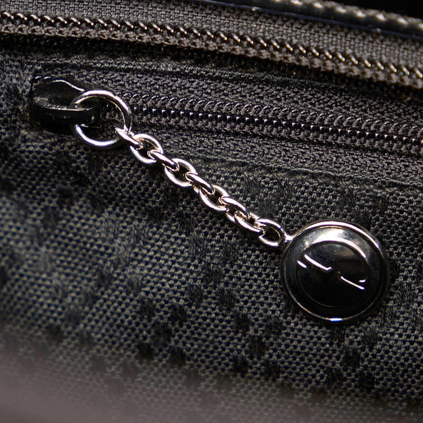 グッチ バンブー 000 1998 ブラック ナイロン レザー ハンドバッグ ショルダーバッグ２WAY レディース GUCCI 【中古】