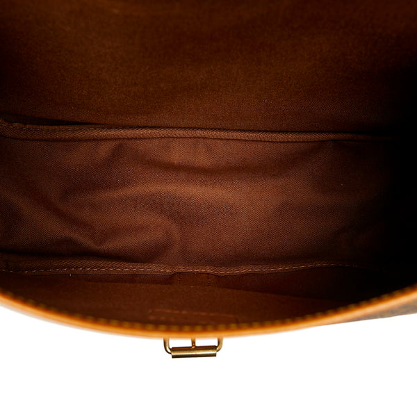 ルイ ヴィトン モノグラム ソミュール 35 斜め掛け ショルダーバッグ M42254 ブラウン PVC レザー レディース LOUIS VUITTON 【中古】