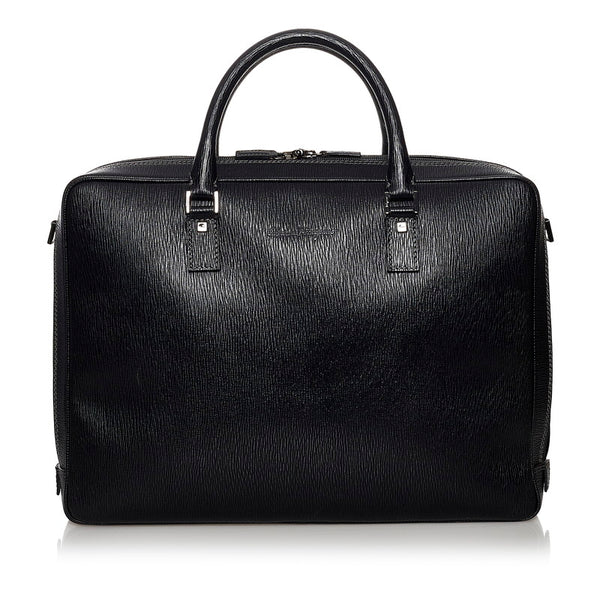 サルヴァトーレフェラガモ ハンドバッグ ショルダーバッグ 2WAY EO-24 7201 ブラック レザー メンズ Salvatore Ferragamo 【中古】