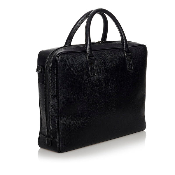 サルヴァトーレフェラガモ ハンドバッグ ショルダーバッグ 2WAY EO-24 7201 ブラック レザー メンズ Salvatore Ferragamo 【中古】