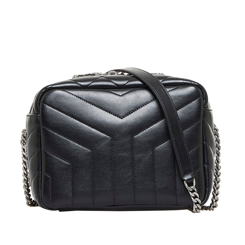 サンローラン ルルボーリング 斜め掛け チェーンショルダーバッグ 574102 ブラック レザー レディース SAINT LAURENT 【中古】