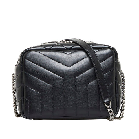 サンローラン ルルボーリング 斜め掛け チェーンショルダーバッグ 574102 ブラック レザー レディース SAINT LAURENT 【中古】