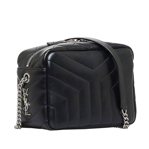 サンローラン ルルボーリング 斜め掛け チェーンショルダーバッグ 574102 ブラック レザー レディース SAINT LAURENT 【中古】