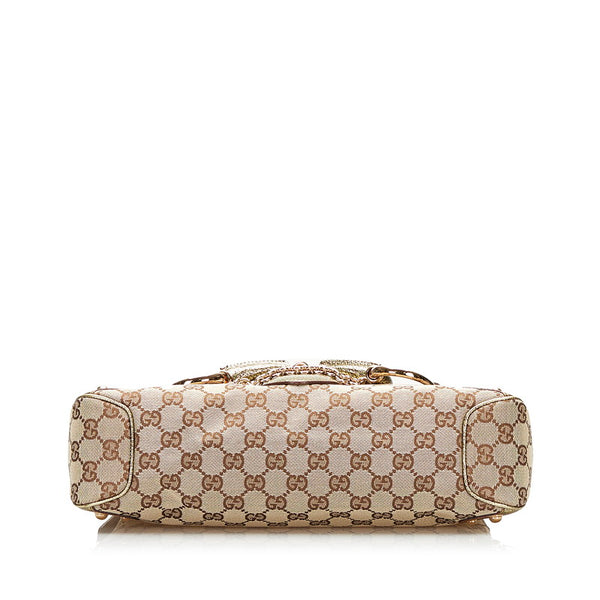 グッチ GGキャンバス ホースビット ショルダーバッグ 131474 ベージュ ゴールド キャンバス レザー レディース GUCCI 【中古】