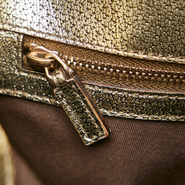 グッチ GGキャンバス ホースビット ショルダーバッグ 131474 ベージュ ゴールド キャンバス レザー レディース GUCCI 【中古】