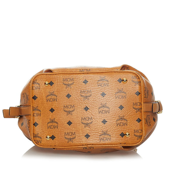 エム シー エム ヴィセトス ブラウン PVC レザー 斜め掛け ショルダーバッグ レディース MCM 【中古】