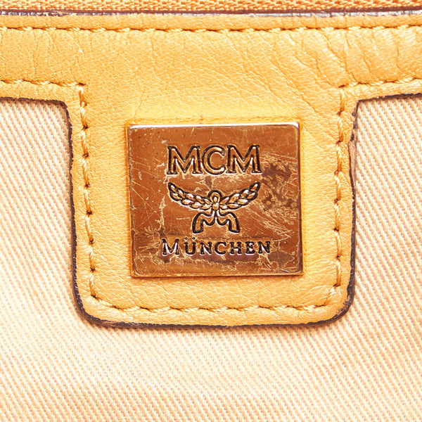 エム シー エム ヴィセトス ブラウン PVC レザー 斜め掛け ショルダーバッグ レディース MCM 【中古】