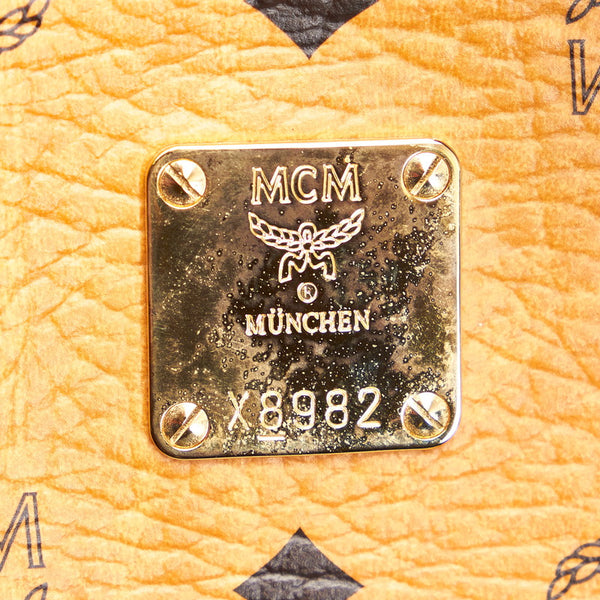エム シー エム ヴィセトス ブラウン PVC レザー 斜め掛け ショルダーバッグ レディース MCM 【中古】
