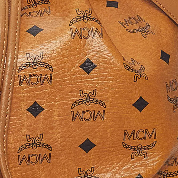 エム シー エム ヴィセトス ブラウン PVC レザー 斜め掛け ショルダーバッグ レディース MCM 【中古】