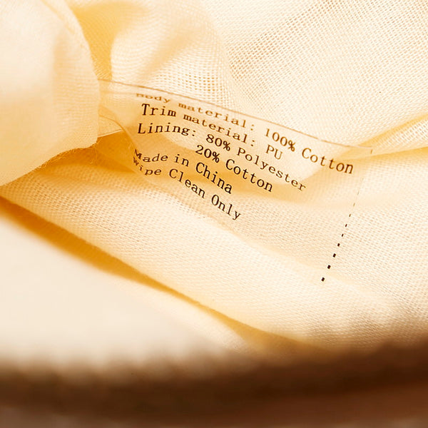 クロエ ポーチ オフホワイト ブラウン キャンバス レザー レディース Chloe 【中古】