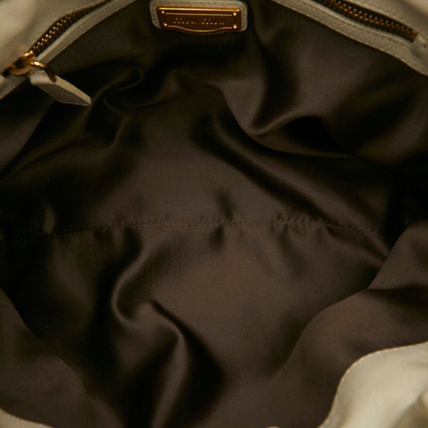 ミュウミュウ ハンドバッグ ショルダーバッグ 2WAY ホワイト アイボリー レザー レディース MIUMIU 【中古】